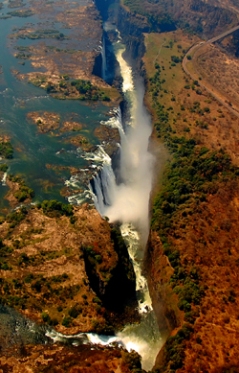 Victoria Falls z helikoptéry